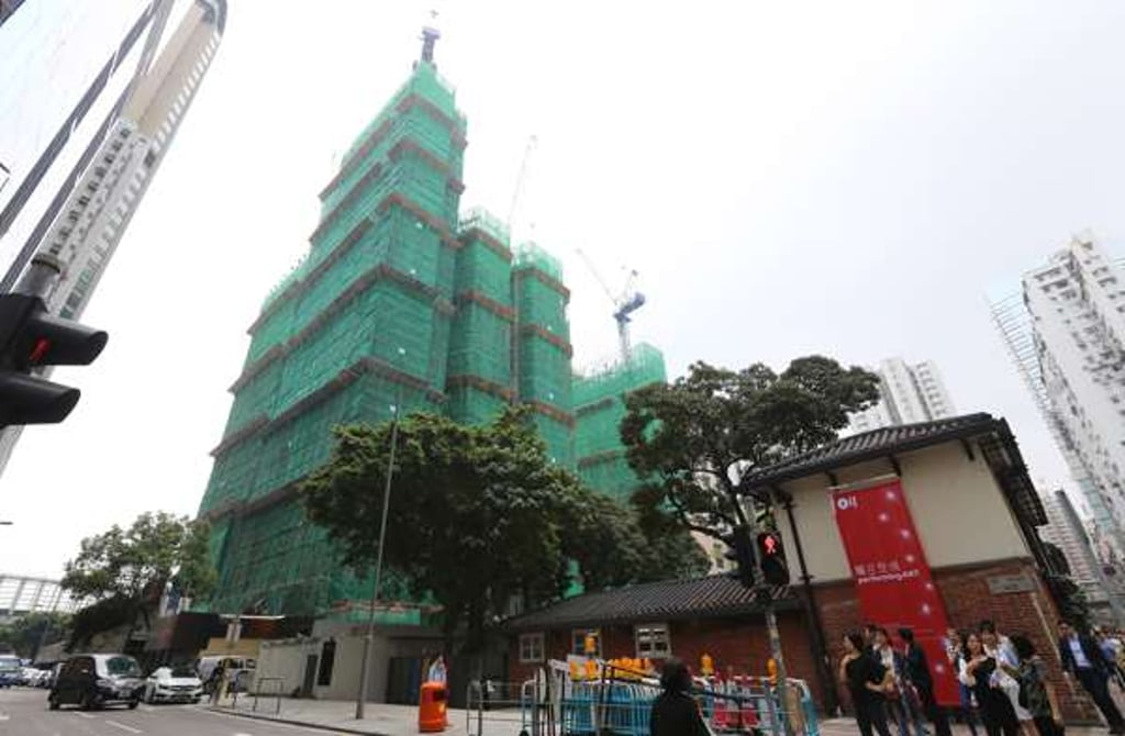 A view of Cheung Kong Property Holdings' residential development Harbour Glory (under construction) at 32 City Garden Road at North Point. Photo: Dickson Lee