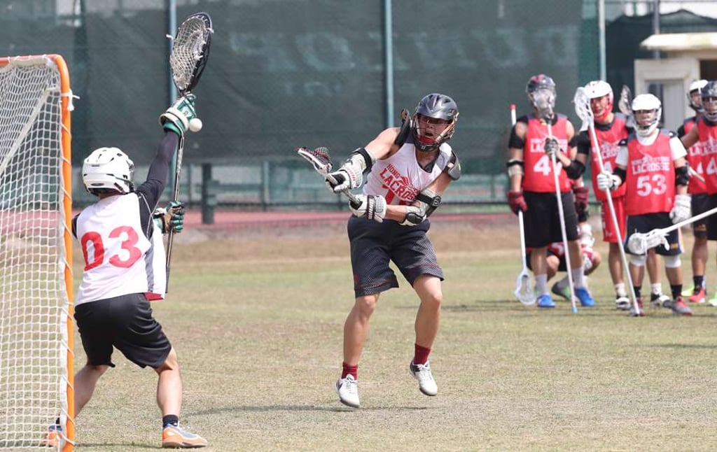 Hong Kong’s men’s lacrosse team training at Club De Recreio.