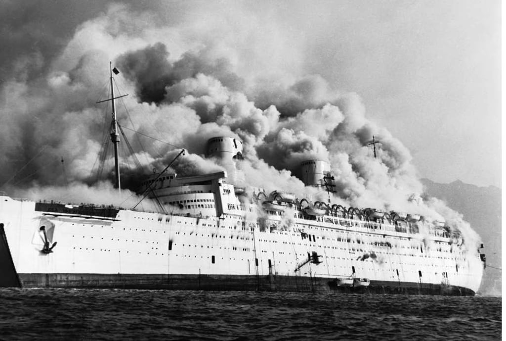 Seawise University goes up in flames. Picture: GIS