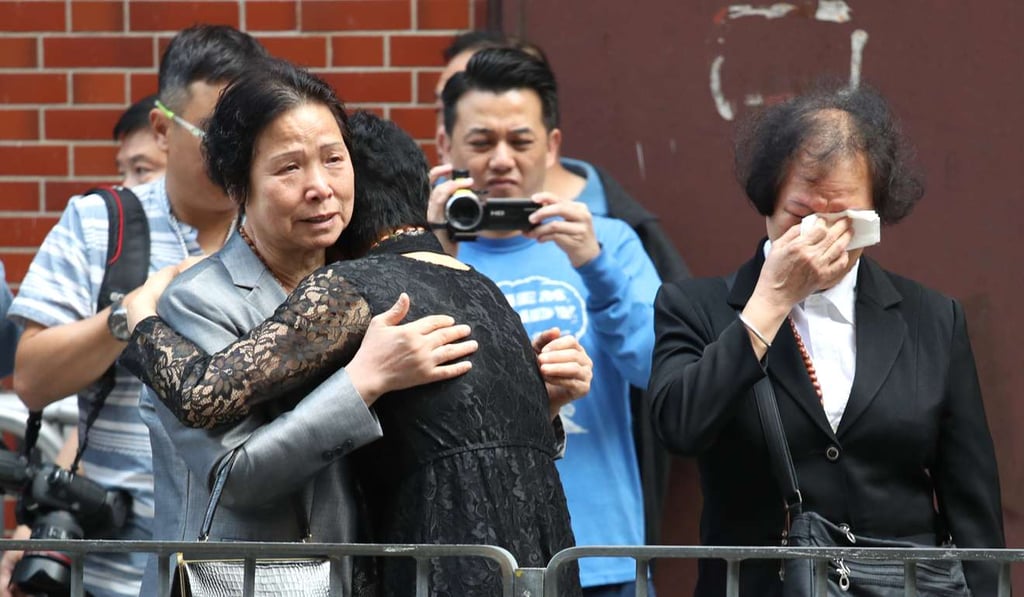 The memorial service was an emotional affair. Photo: Nora Tam