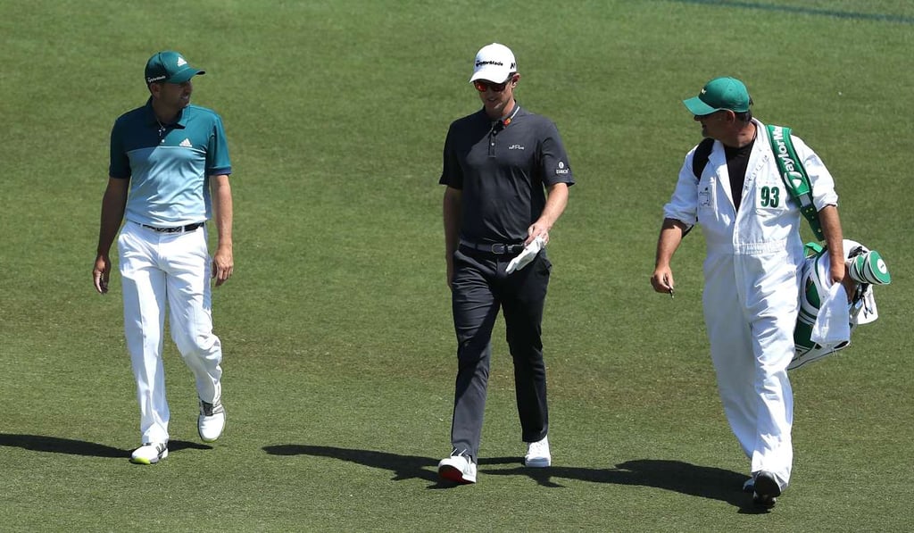 Sergio Garcia (left) and Justin Rose (middle) during the final round. Photo: AFP