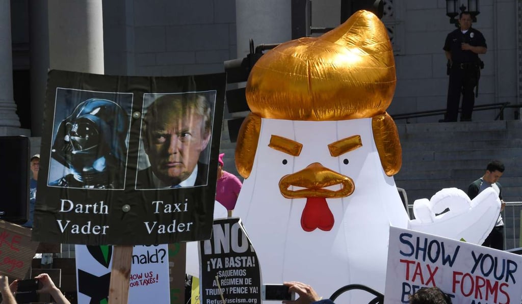 Protesters march in Los Angeles, California. Photo: AFP