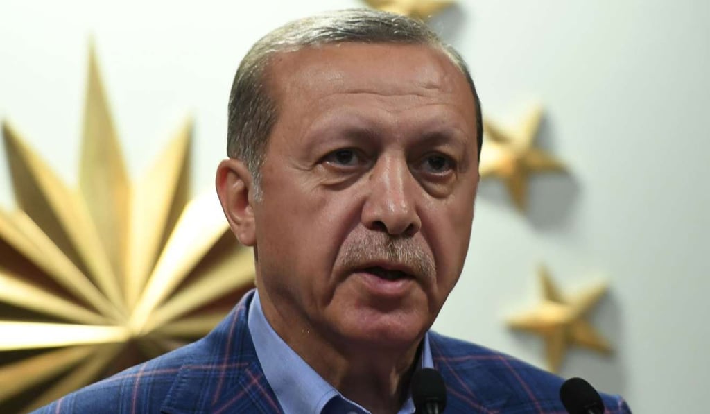 Turkish president Recep Tayyip Erdogan delivers a speech at the conservative Justice and Development Party headquarters in Istanbul. Photo: AFP Turkish president Recep Tayyip Erdogan delivers a speech at the conservative Justice and Development Party headquarters in Istanbul. Photo: AFP