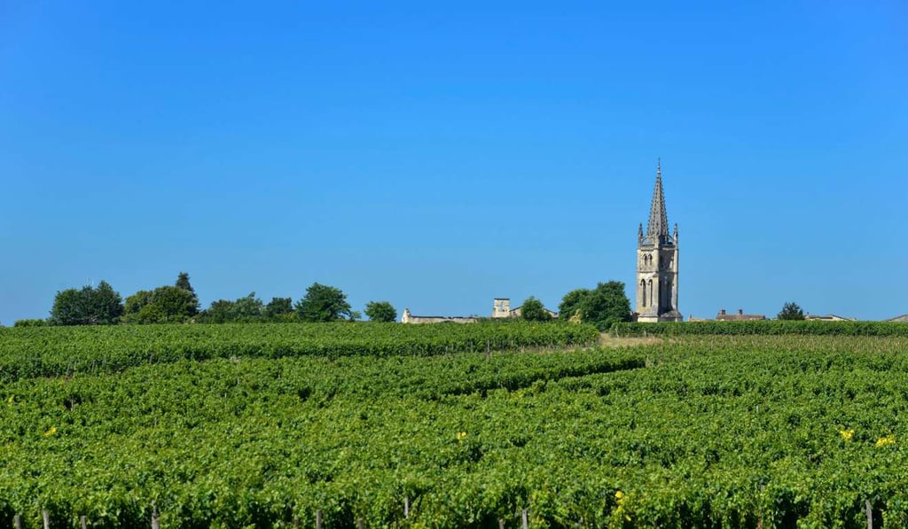 Saint-Emilion, in the middle of the Bordeaux vineyards. Photo: Alamy