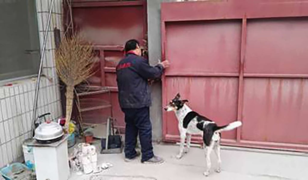 A picture taken at the factory while the inspectors were inside. Photo: Xinhua