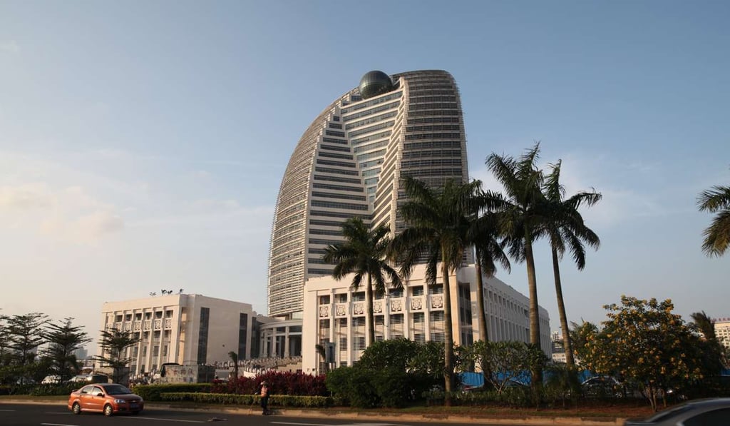 A handout photo made available by China’s HNA Group shows the corporate headquarters in the city of Haikou, China. The Group is said to be close to acquiring a stake in a Brazilian airport. Photo: EPA