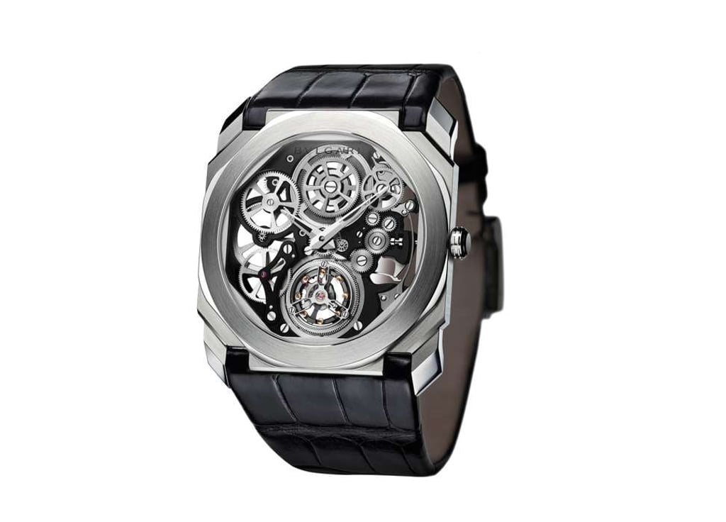 The ultra-thin Octo Finissimo Tourbillon Skeleton is the world’s smallest watch with a tourbillion movement, HK$973,000