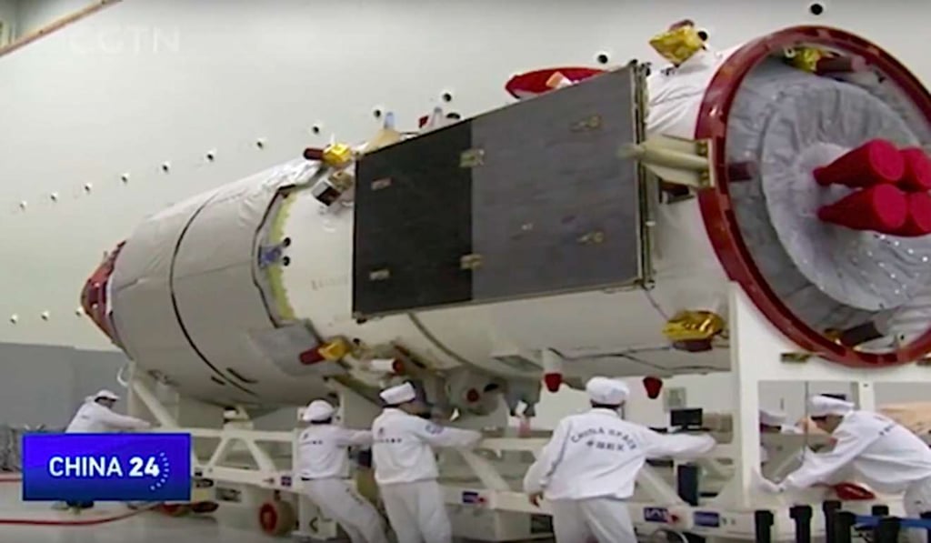 The Tianzhou-1 spaceship is prepared for launch. Photo: Handout The Tianzhou-1 spaceship is prepared for launch. Photo: Handout