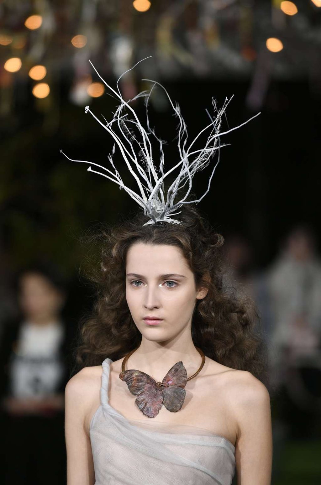 Christian Dior’s spring-summer 2017 haute couture collection by Italian designer Maria Grazia Chiuri on the rooftop garden of the Ginza Six new retail complex in Tokyo. Photo: EPA