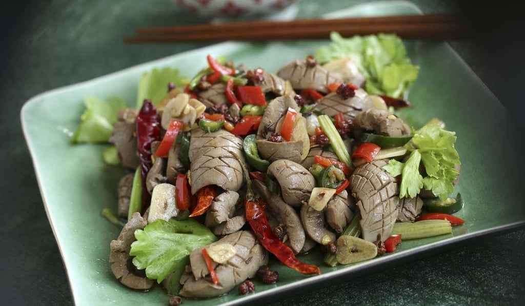 Stir-fried lamb kidneys with cumin and Sichuan peppercorn. Photo: Jonathan Wong