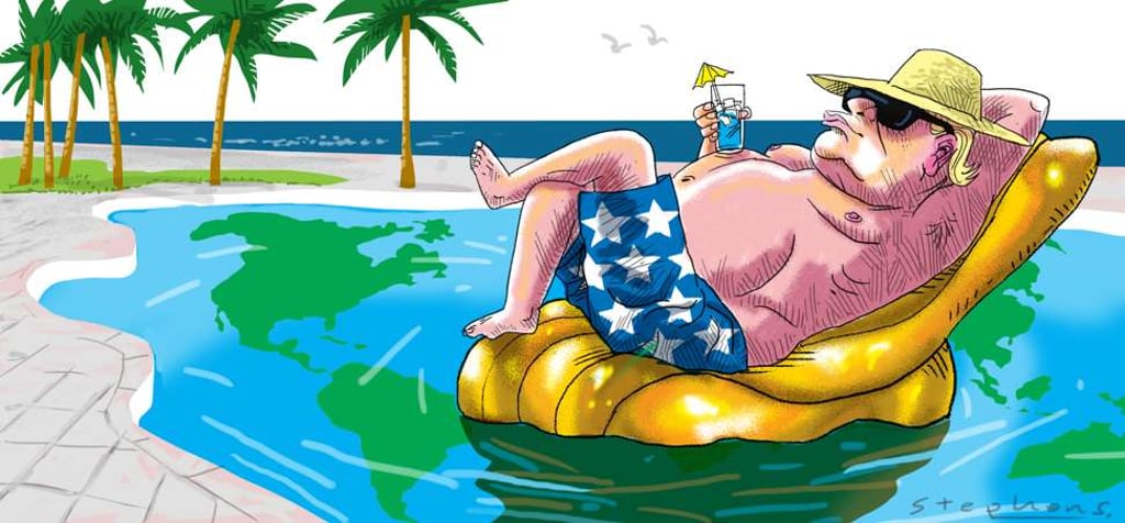 From Donald Trump’s perspective, Mar-a-Lago is his West Coast paradise. Illustration: Craig Stephens From Donald Trump’s perspective, Mar-a-Lago is his West Coast paradise. Illustration: Craig Stephens