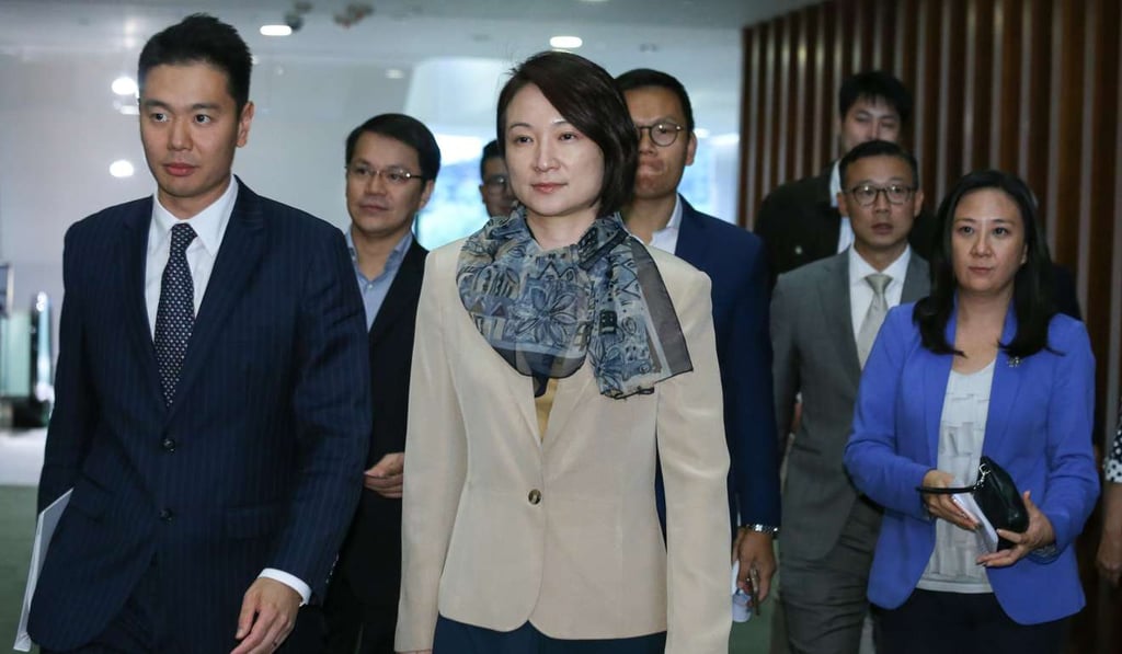 DAB chairwoman Starry Lee (centre) said the matter could be discussed if the security issue could be resolved. Photo: Dickson Lee