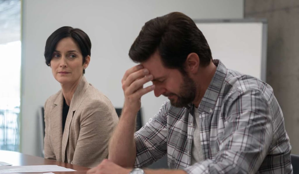 Carrie-Anne Moss and Richard Armitage in Brain on Fire. Carrie-Anne Moss and Richard Armitage in Brain on Fire.