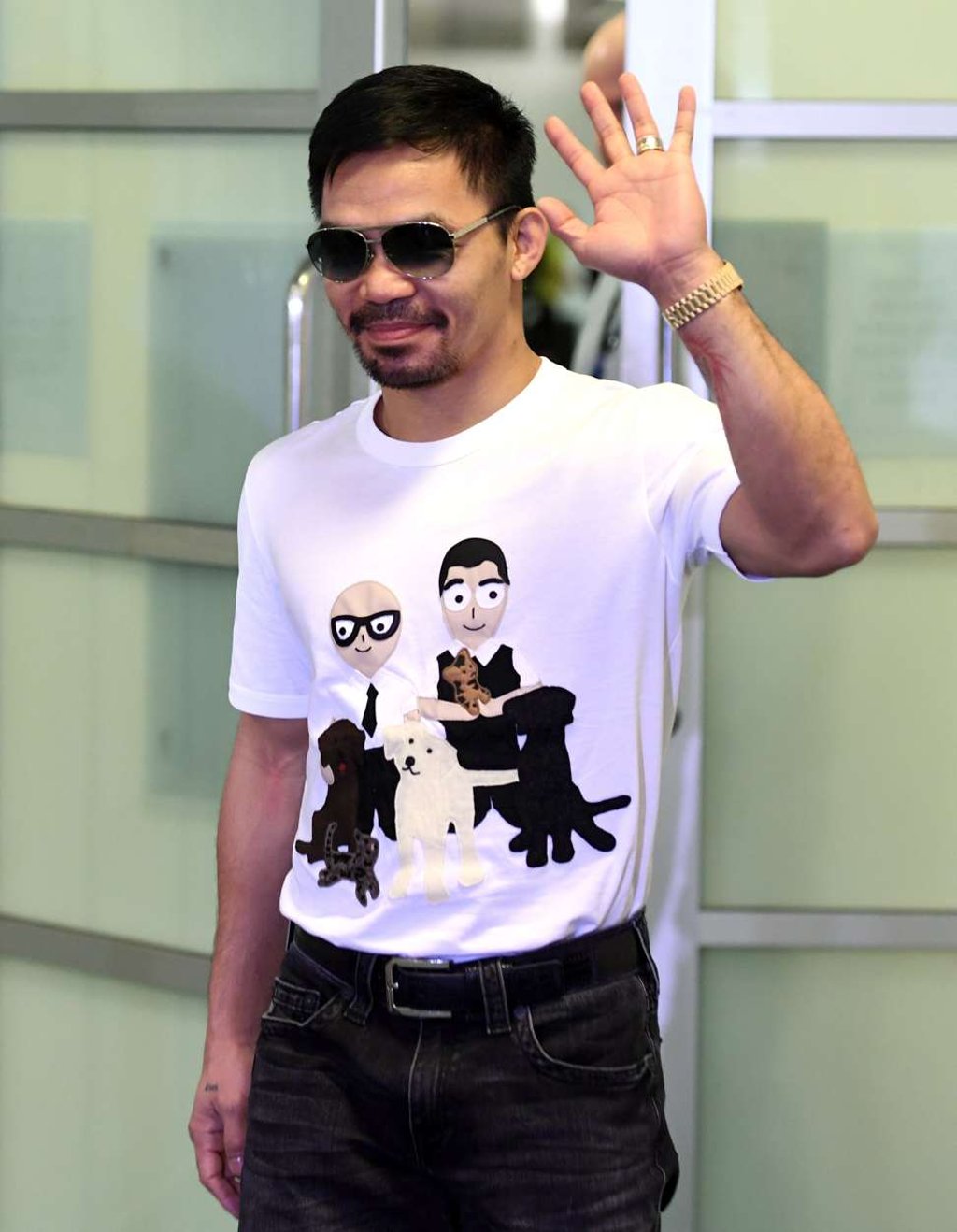 Manny Pacquiao in Brisbane. Photo: EPA