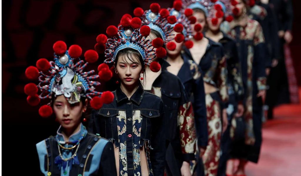Models present creations by Chinese designer Chen Wen at China Fashion Week in Beijing in March. Photo: Reuters