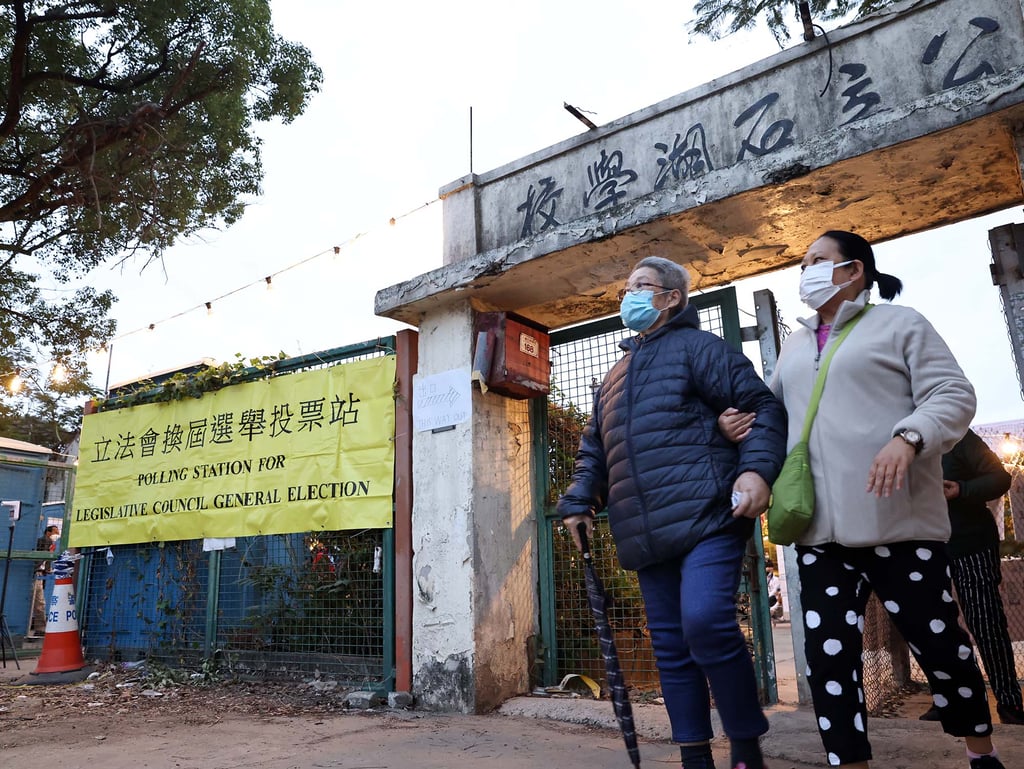 A polling centre at Shek Wu Tong in Kam Tin. Photo: K.Y. Cheng