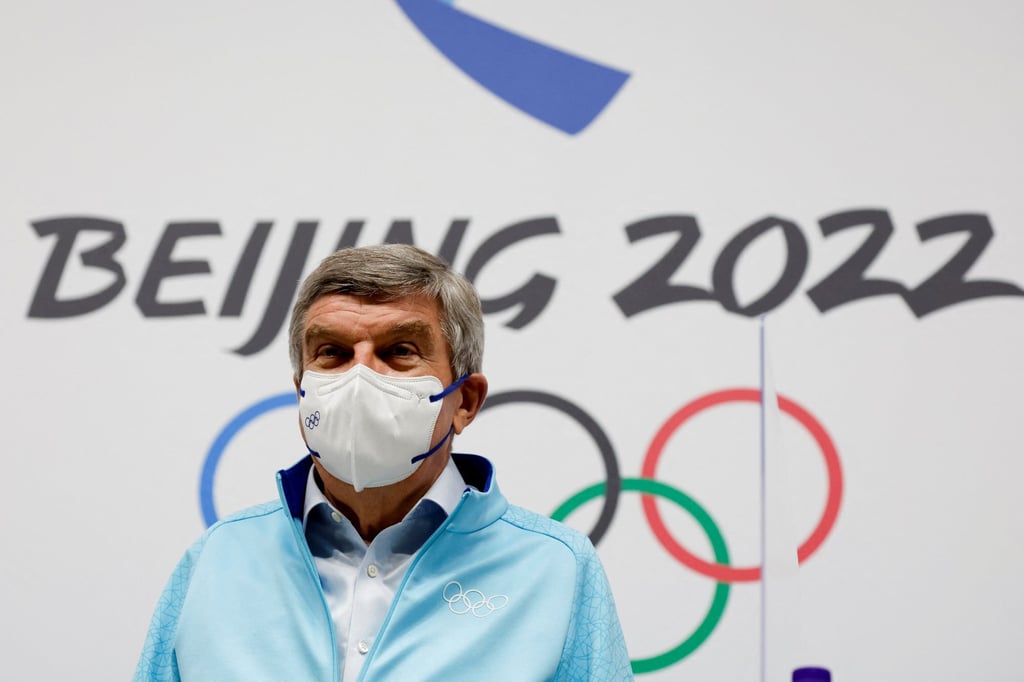 International Olympic Committee (IOC) president Thomas Bach at a news conference for the Beijing Winter Olympic Games in the Olympic Media Centre. Photo: Reuters