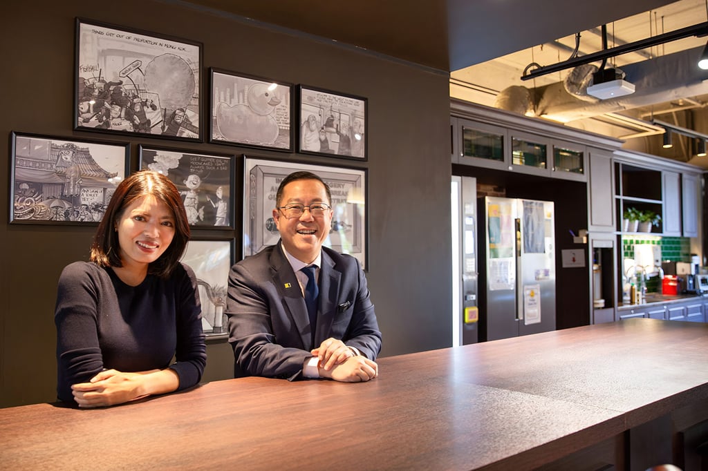 Kevin Huang, chief operating officer, SCMP and Haymans Fung, global head of wealth and retail  bank marketing, and head of wealth and retail bank marketing Hong Kong at Standard Chartered Bank