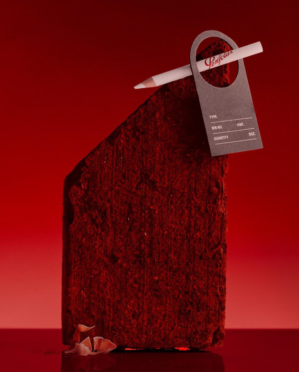 The chalkboard wine tag and pencil included with Penfolds 65F by NIGO pay homage to the handwritten cellar records once used at Magill Estate.