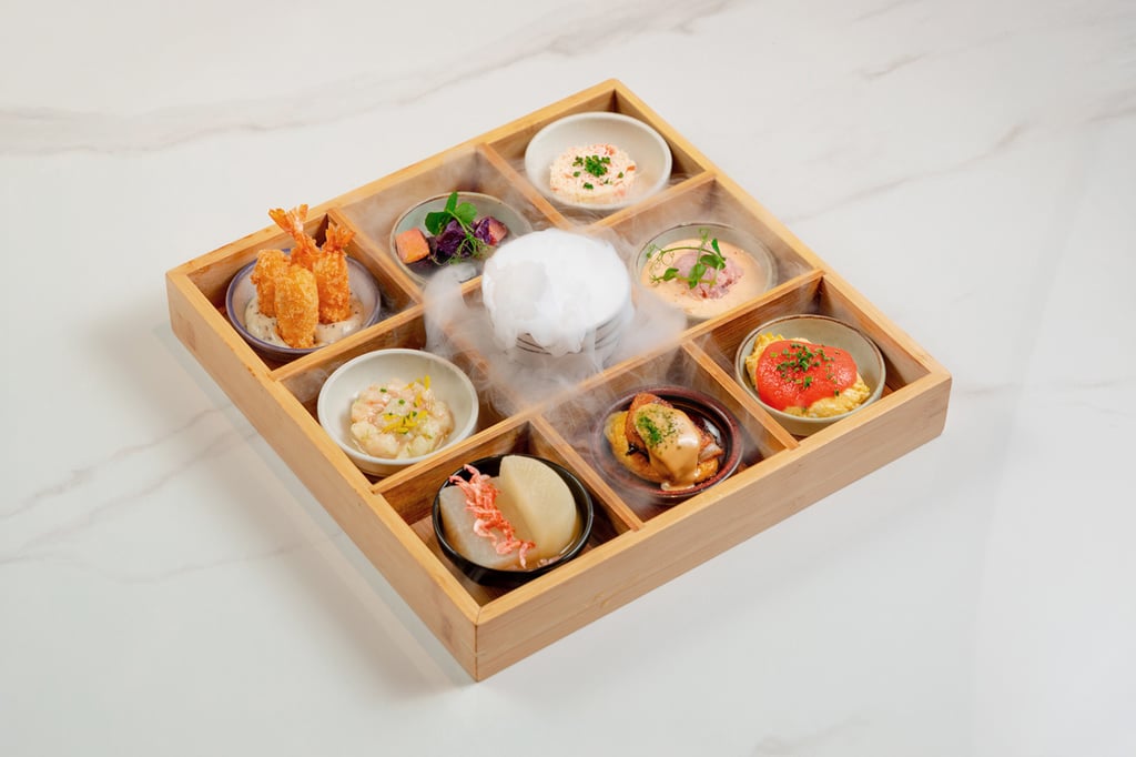 Sensu’s dinner set for two includes eight appetisers. Sensu’s dinner set for two includes eight appetisers.