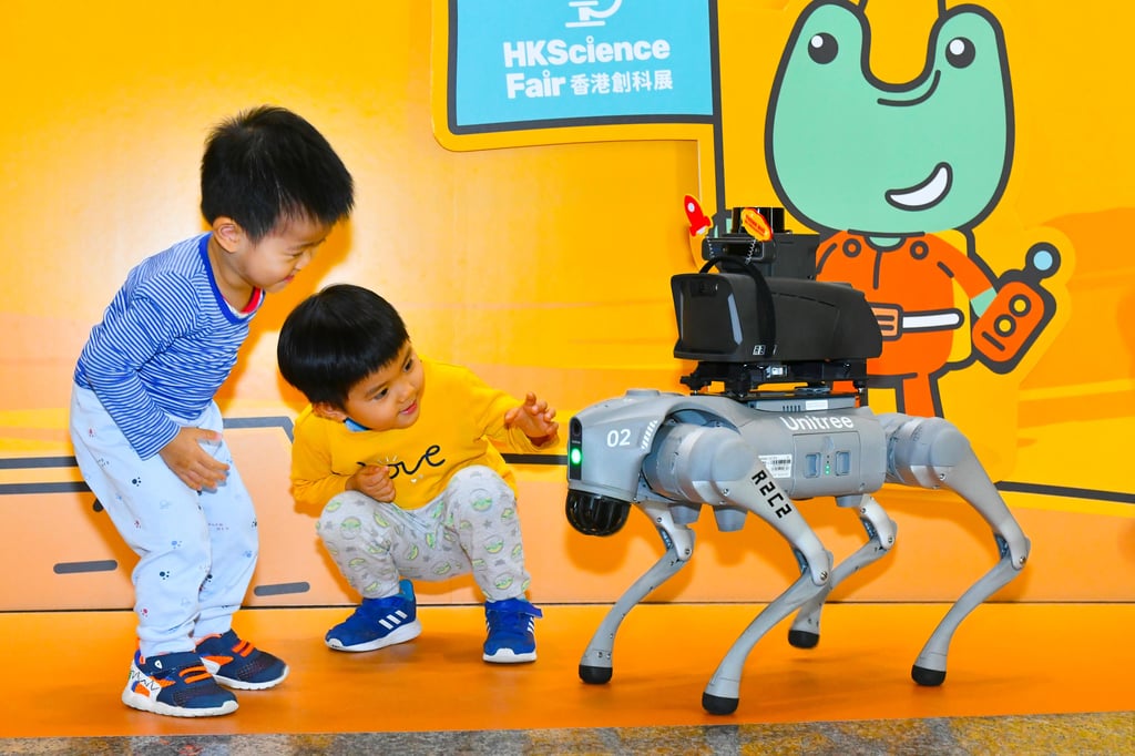 Visitors interacted with robot at the Science Fair.