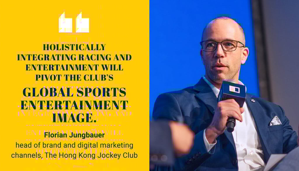 Florian Jungbauer, head of brand and digital marketing channels, The Hong Kong Jockey Club Florian Jungbauer, head of brand and digital marketing channels, The Hong Kong Jockey Club