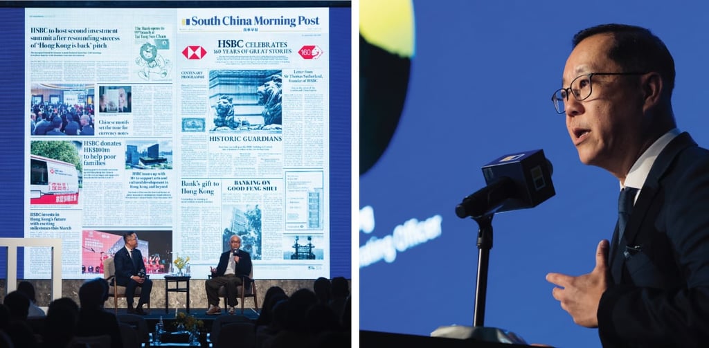 Left (from left to right): Kevin Huang, chief operating officer, SCMP; Cheuk Shum, head of marketing, Hong Kong, HSBC. Left (from left to right): Kevin Huang, chief operating officer, SCMP; Cheuk Shum, head of marketing, Hong Kong, HSBC.