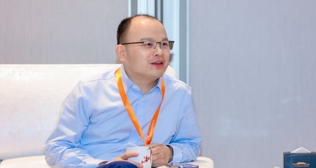 Bill Deng, XTransfer’s founder and CEO, speaks with the Post and other journalists on the sidelines of the summit.