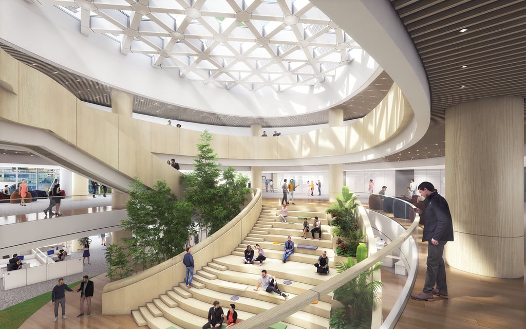 This new development has 36,000 square metres of flexible workspaces.