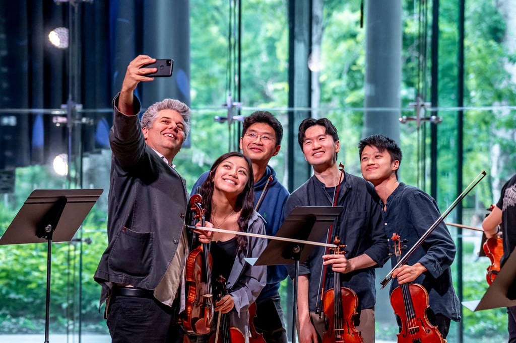 Musicus Soloists Hong Kong perform with violinist Barnabás Kelemen at the House of Music Hungary in Budapest.