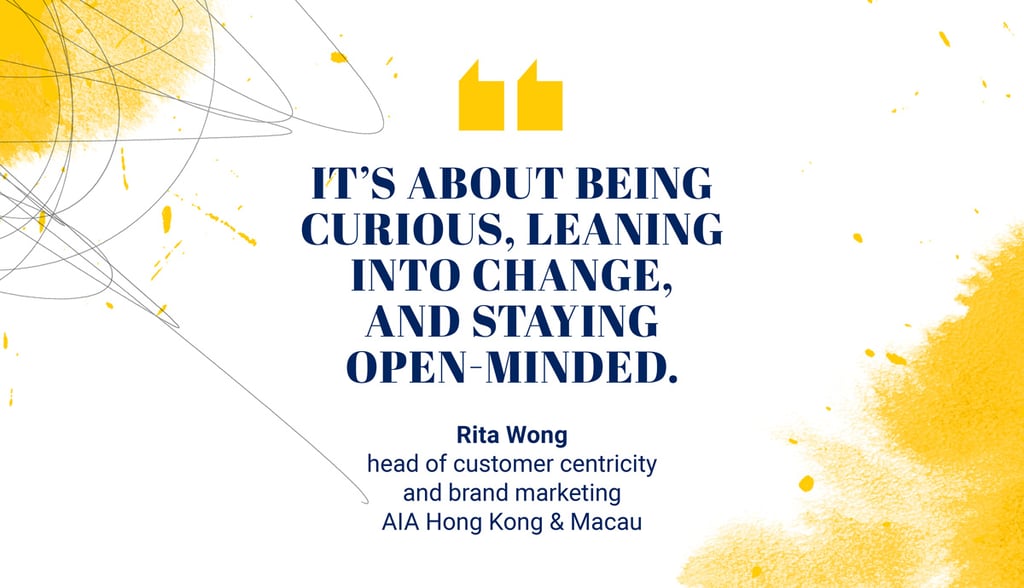 Rita Wong, head of customer centricity and brand marketing, AIA Hong Kong & Macau Rita Wong, head of customer centricity and brand marketing, AIA Hong Kong & Macau