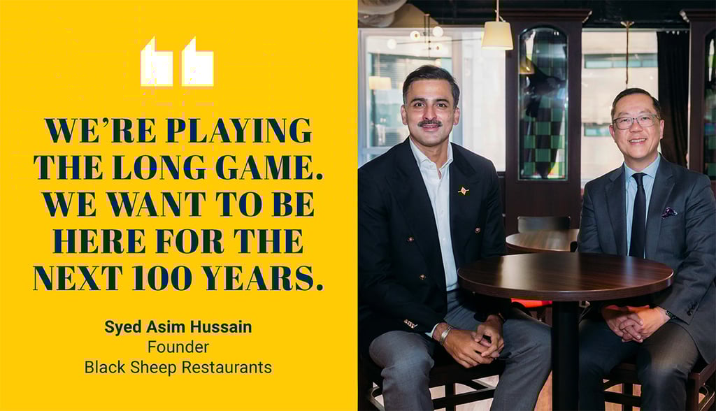 Kevin Huang, chief operating officer, SCMP and Syed Asim Hussain, founder, Black Sheep Restaurants