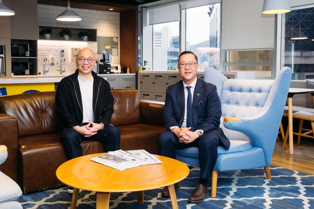 Kevin Huang, SCMP, and Cheuk Shum, HSBC Hong Kong.