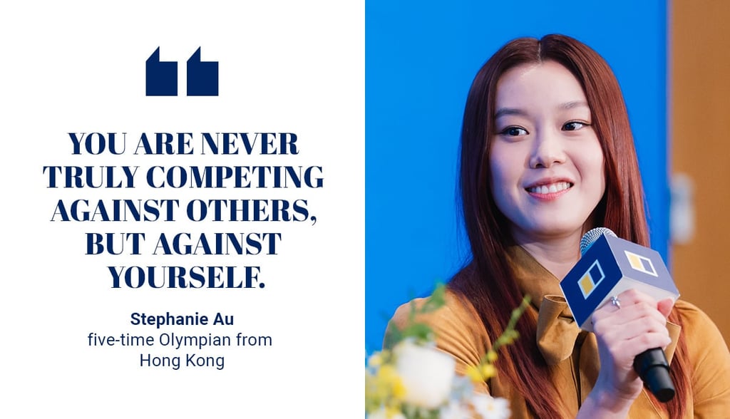 Stephanie Au, five-time Olympian from Hong Kong Stephanie Au, five-time Olympian from Hong Kong