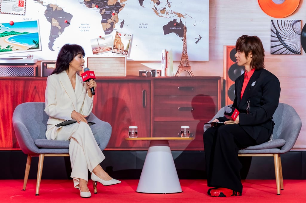 Cheng Yu-ling (left), better known as “Do Do”, and singer Mike Tsang Pei-tak (right) discuss self-care, family and the everyday actions that can help protect the people and things that matter most in life.