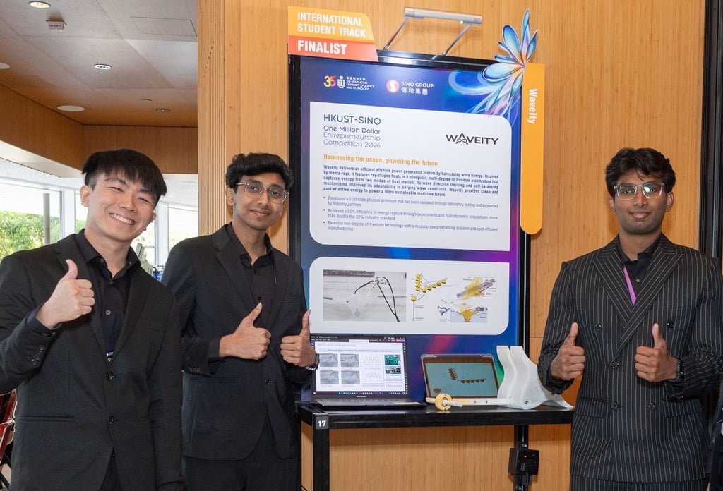 Singapore-based Waveity presents its offshore wave-energy system after winning Silver in the International Student Track. Singapore-based Waveity presents its offshore wave-energy system after winning Silver in the International Student Track.