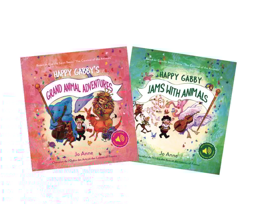 Two titles from the Happy Gabby Series, Happy Gabby’s Grand Animal Adventures and Happy Gabby Jams with Animals. Photo: Joanne Chan Two titles from the Happy Gabby Series, Happy Gabby’s Grand Animal Adventures and Happy Gabby Jams with Animals. Photo: Joanne Chan