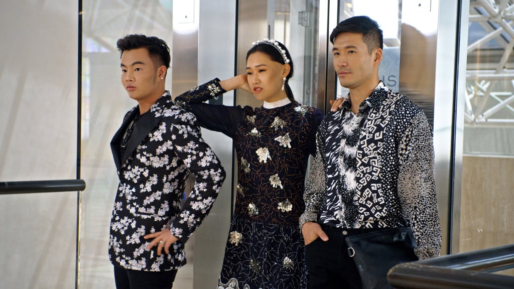 Kane Lim, Jaime Xie and Kevin Kreider in episode eight of Bling Empire’s first season. Photo: Netflix