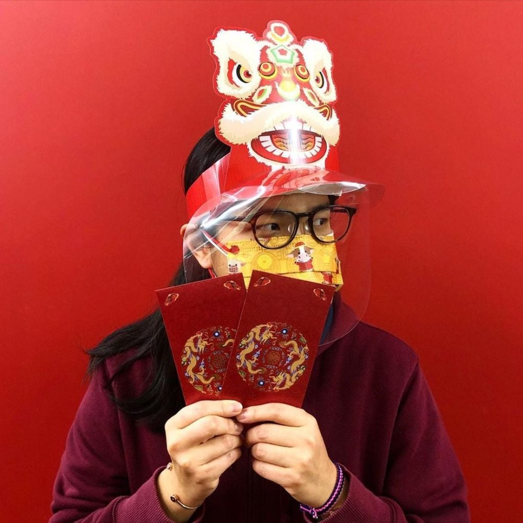 Papery.art’s Chinese New Year-themed visor. Photo: Instagram/@papery.art Papery.art’s Chinese New Year-themed visor. Photo: Instagram/@papery.art