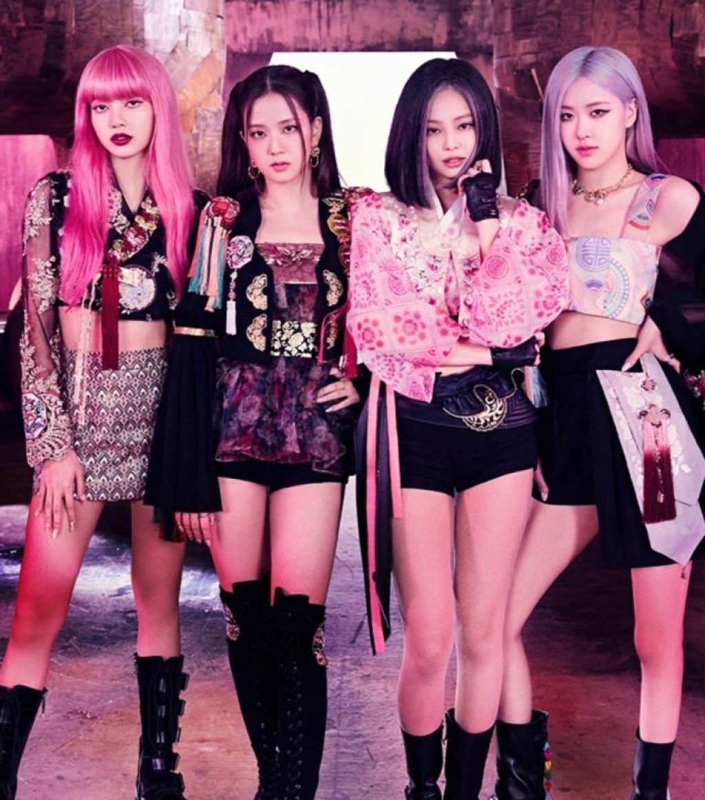 Blackpink members wearing modernised hanbok outfits. Photo: YG Entertainment