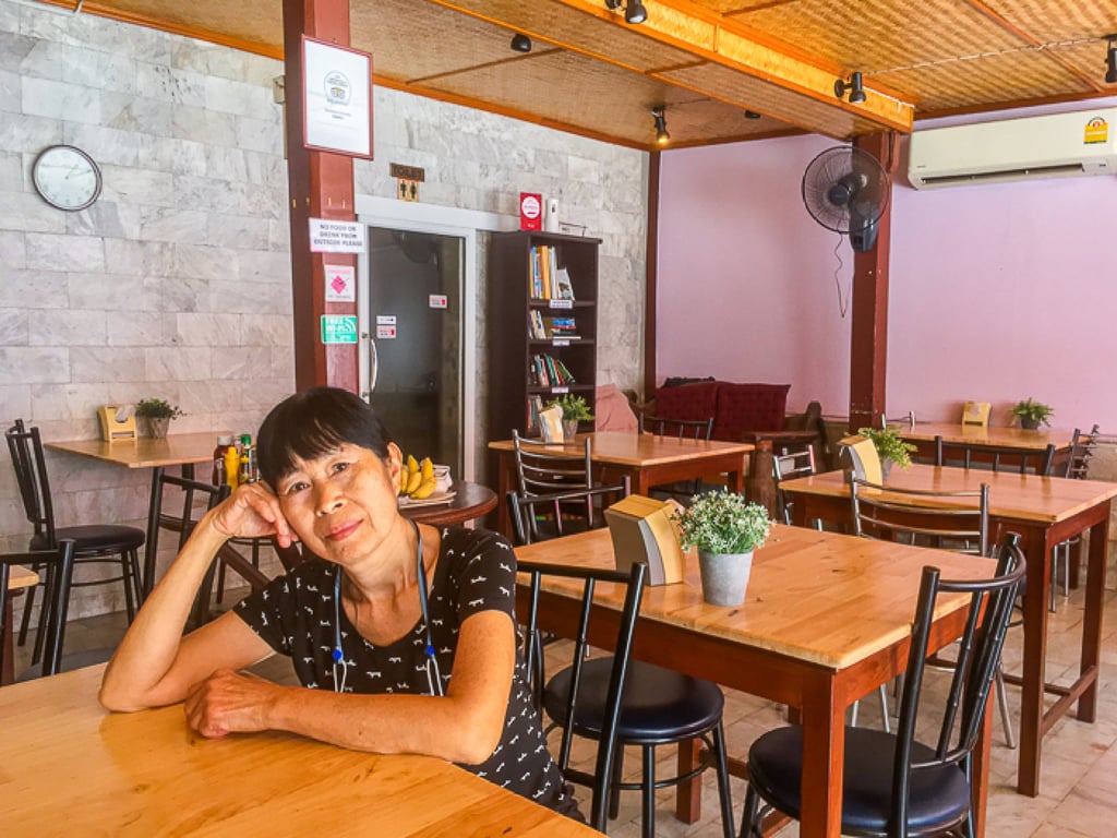 Ratana Jaikusol waits for customers in her restaurant, Ratana’s Kitchen, in Chiang Mai. Photo: Ron Emmons