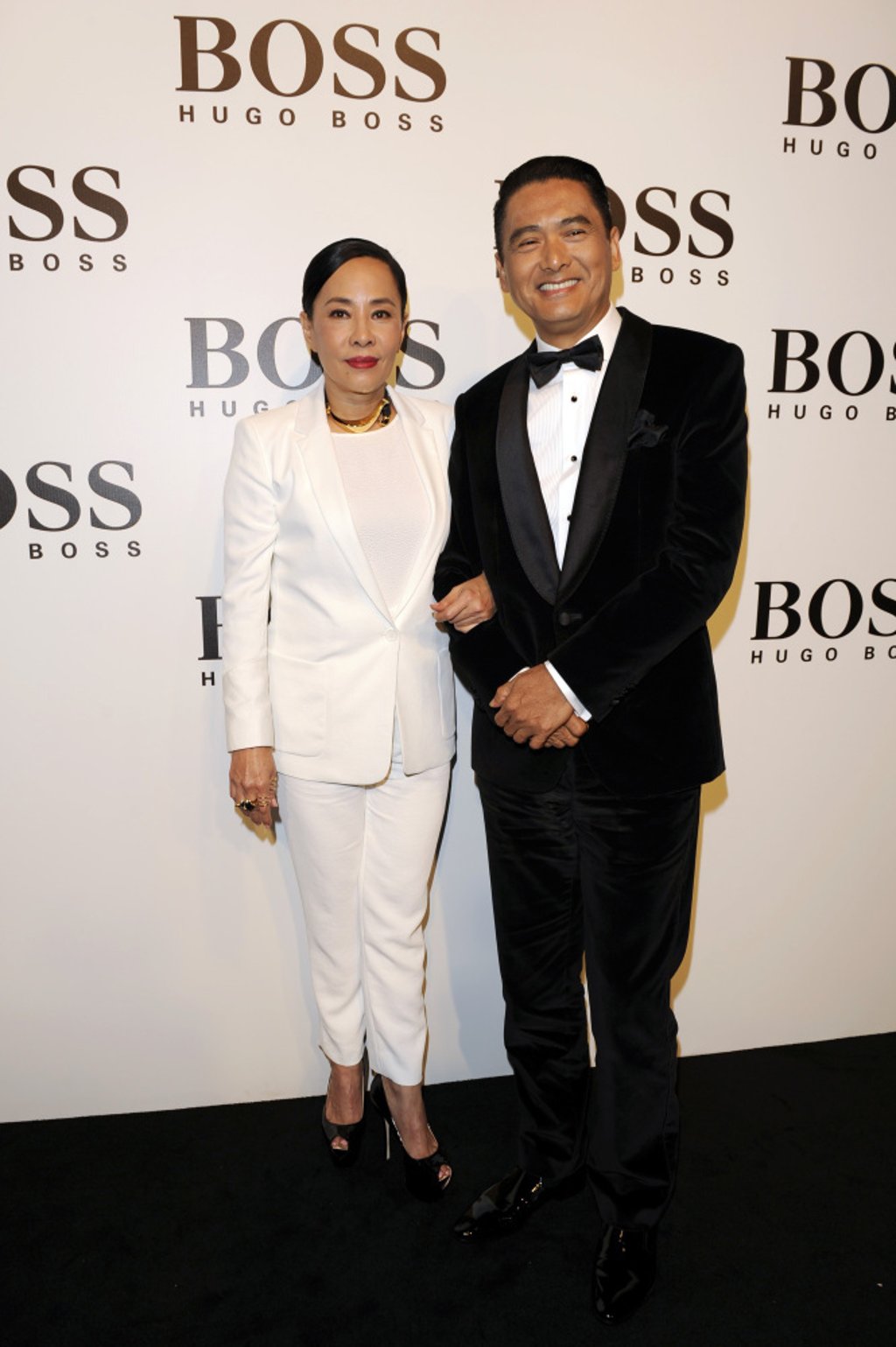 Chow Yun-fat and Jasmine Chow at the Boss Winter 2013 Fashion Show Shanghai at The Power Station of Art in Shanghai in May 2013. Photo: Hugo Boss Chow Yun-fat and Jasmine Chow at the Boss Winter 2013 Fashion Show Shanghai at The Power Station of Art in Shanghai in May 2013. Photo: Hugo Boss