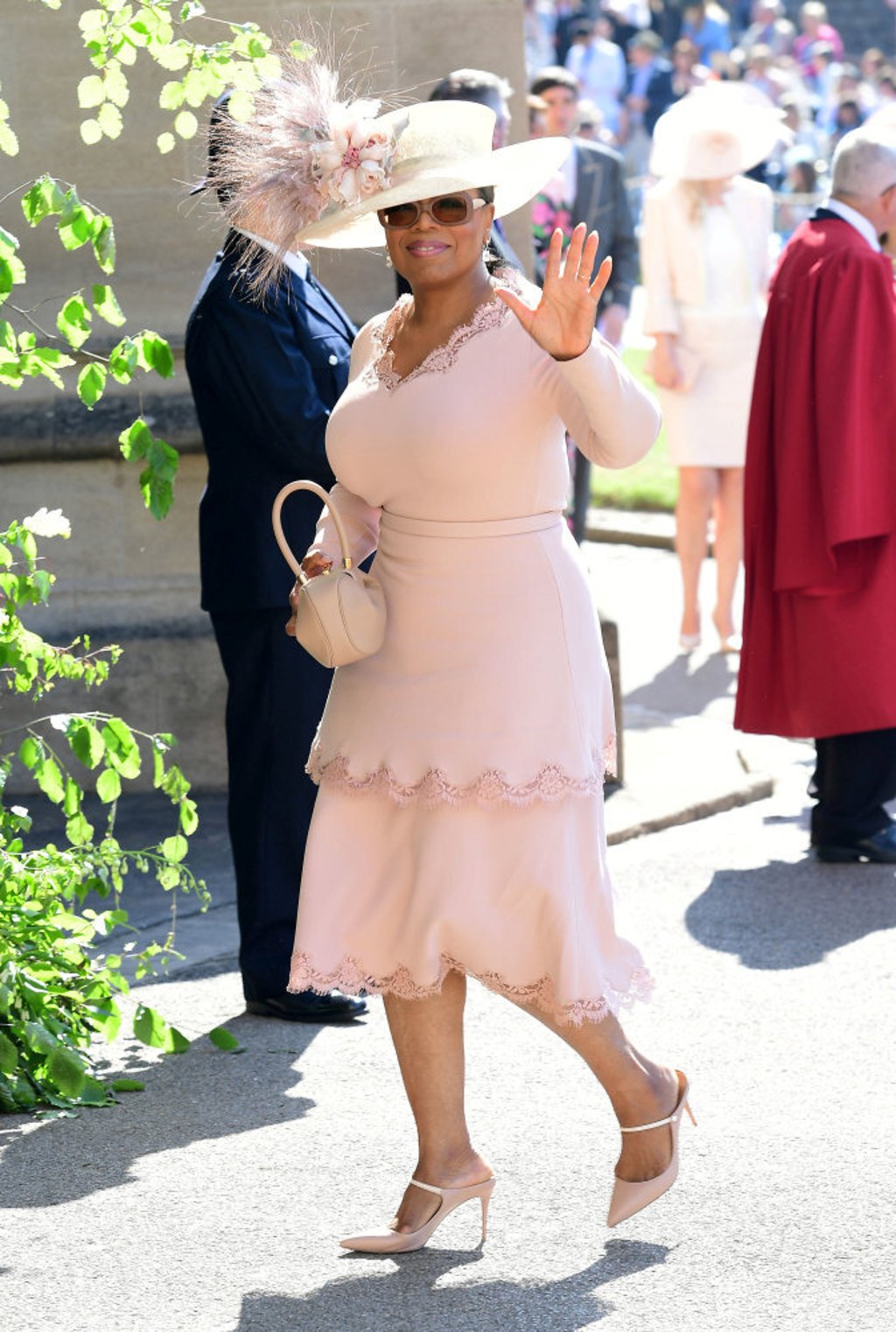 Oprah Winfrey arriving at St George’s Chapel at Windsor Castle for the wedding of Meghan Markle and Prince Harry in 2018. The American talk show host is a long term friend of the couple. Photo: Reuters Oprah Winfrey arriving at St George’s Chapel at Windsor Castle for the wedding of Meghan Markle and Prince Harry in 2018. The American talk show host is a long term friend of the couple. Photo: Reuters