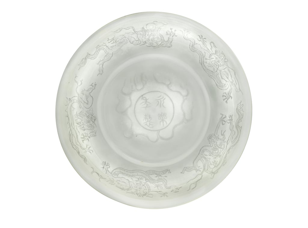 An exquisite white dragon dish from the Ko family’s Tianminlou collection. Photo: courtesy of the Hong Kong Museum of Art