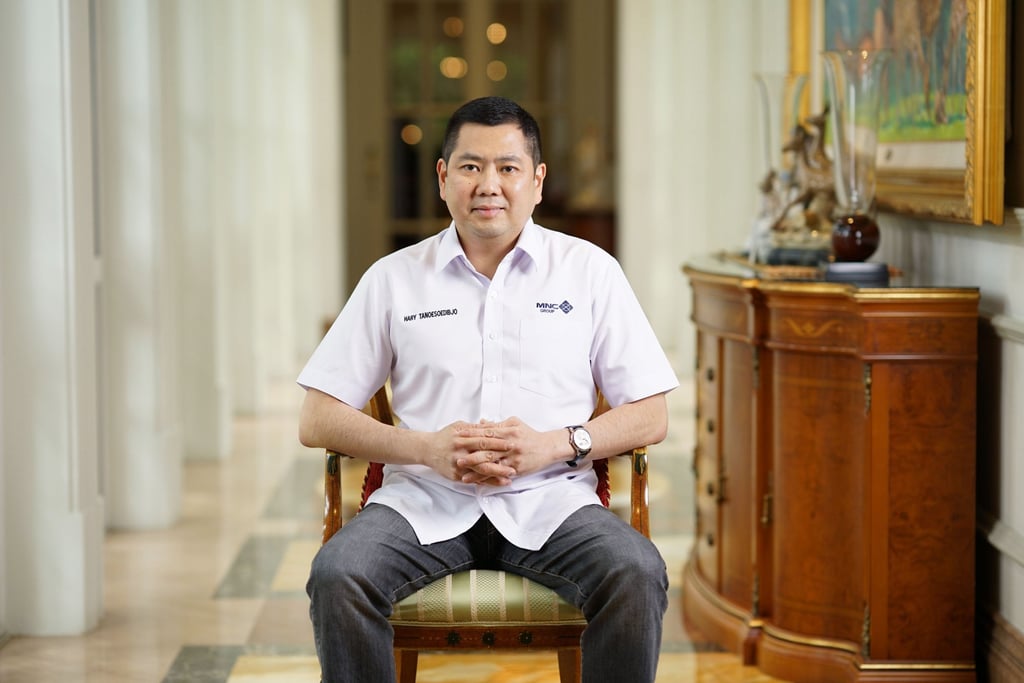 Billionaire Hary Tanoesoedibjo, founder of MNC Group in January 2017. Tanoesoedibjo says he’s fending off potential rivals to his pact with the Trump Organization by building new projects such as a motorbike-racing track and Disneyland-like theme park to cement the alliance. Photographer: Bloomberg