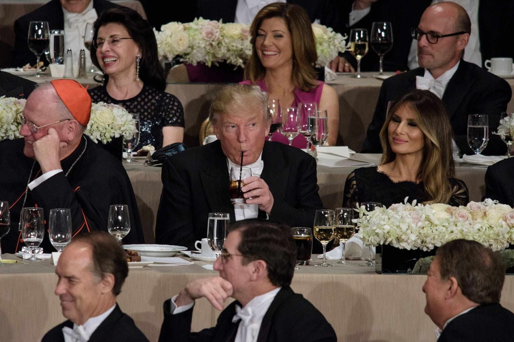 Donald Trump drinks a Diet Coke at the Al Smith Memorial Foundation Dinner in New York in 2016. Photo: AFP via Getty Images Donald Trump drinks a Diet Coke at the Al Smith Memorial Foundation Dinner in New York in 2016. Photo: AFP via Getty Images