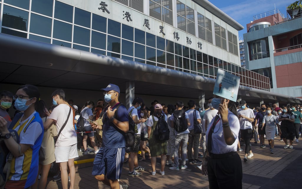 Long queues are seen outside the Hong Kong Museum of History in Tsim Sha Tsui on the last day of The Hong Kong Story permanent exhibition on October 18, 2020. While the permanent exhibition is being revamped, an exhibition “Recreating a Classic: The Best Features of The Hong Kong Story” is being held. Photo: Winson Wong Long queues are seen outside the Hong Kong Museum of History in Tsim Sha Tsui on the last day of The Hong Kong Story permanent exhibition on October 18, 2020. While the permanent exhibition is being revamped, an exhibition “Recreating a Classic: The Best Features of The Hong Kong Story” is being held. Photo: Winson Wong