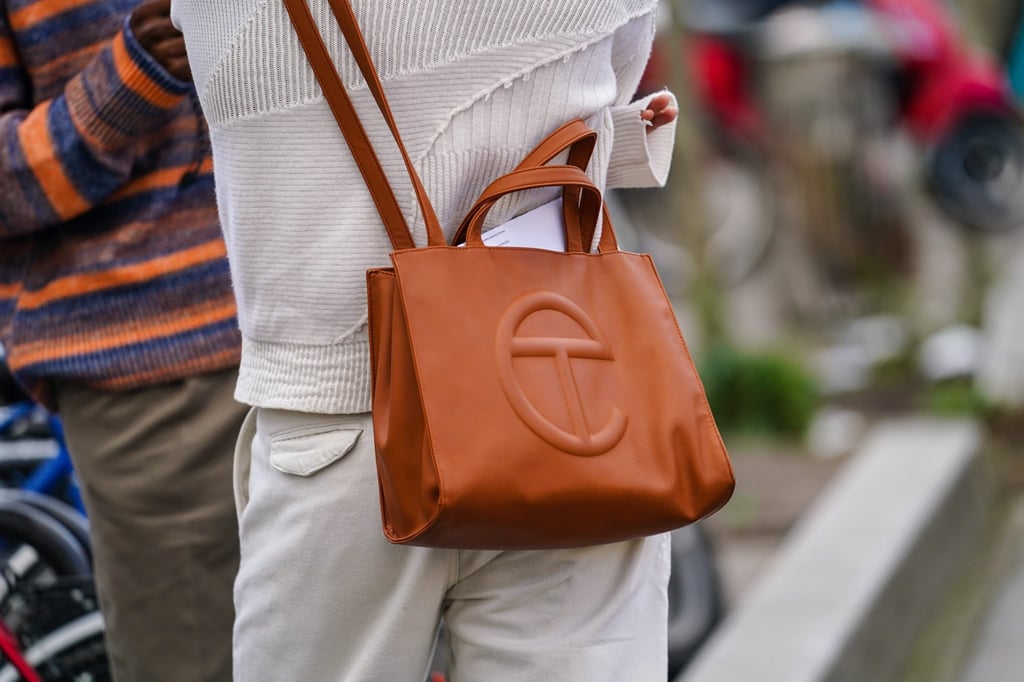 A Telfar Shopping Bag spotted at Paris Fashion Week, on January 18, 2020. Photo: Getty Images