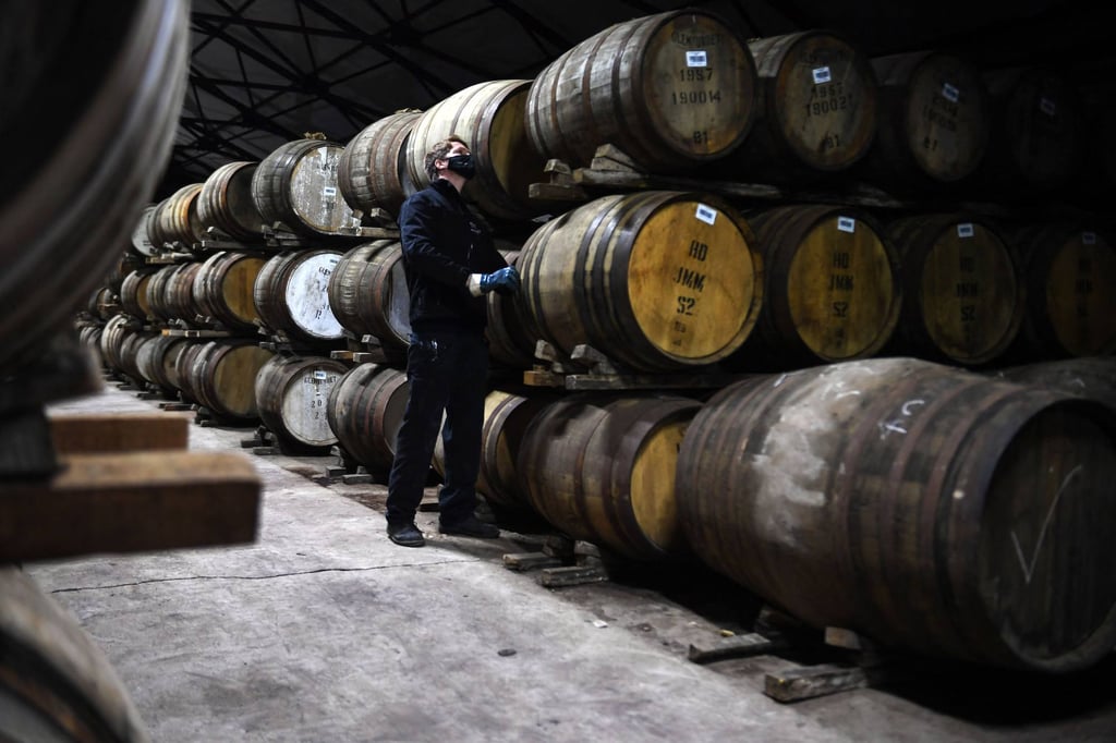 Coulson checks whisky casks in the Glenturret Distillery’s bonded warehouse. Photo: AFP Coulson checks whisky casks in the Glenturret Distillery’s bonded warehouse. Photo: AFP