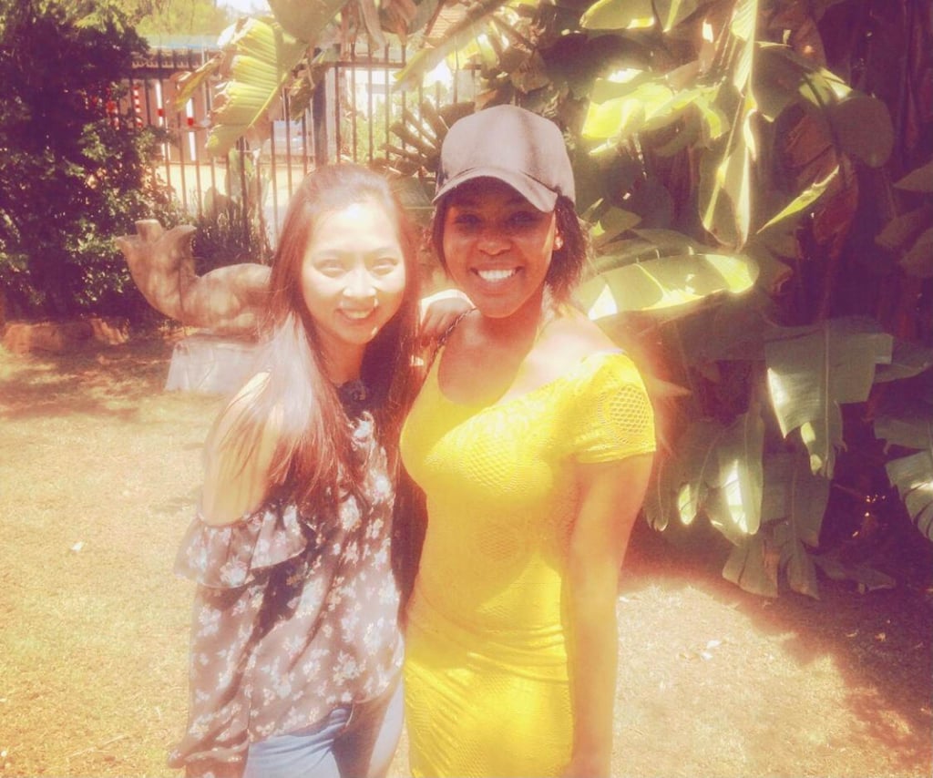 Zaelo in her home city, Pretoria, with her Mandarin tutor, Bobbi Wang. Zaelo in her home city, Pretoria, with her Mandarin tutor, Bobbi Wang.
